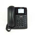 black and gray ip desk phone