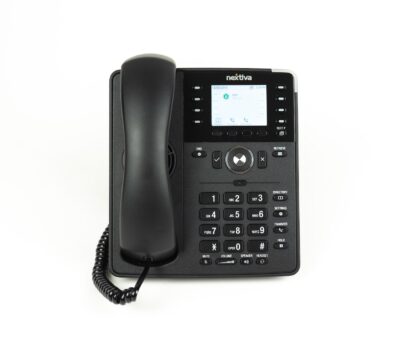 black and gray ip desk phone